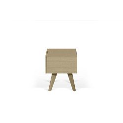 Světle hnědý noční stolek s nohami z masivního dřeva TemaHome Mara, 50 x 51 cm