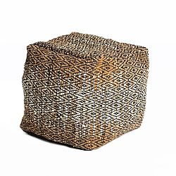 Světle hnědý povlak na puf Simla Orient, 40 x 40 cm