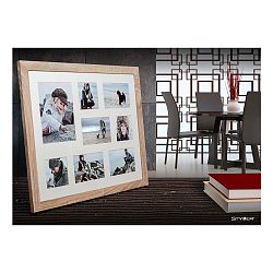 Světle hnědý rámeček na 8 fotografií Styler Narvik, 51 x 41 cm
