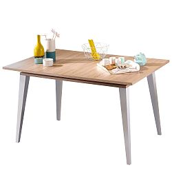 Světle hnědý rozkládací jídelní stůl Symbiosis Prism