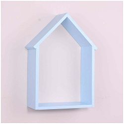 Světle modrá dřevěná nástěnná polička North Carolina Scandinavian Home Decors House