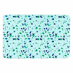 Světle modrá koupelnová předložka z křemeliny 39x60 cm Terrazzo – Artsy Doormats