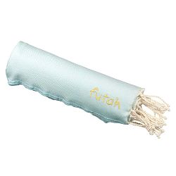 Světle modrá plážová bavlněná osuška Futah Ericeira, 190 x 100 cm