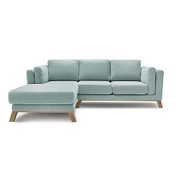 Světle modrá pohovka s lenoškou na levé straně Bobochic Paris Seattle