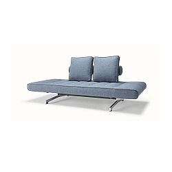 Světle modrá polohovatelná lenoška Innovation Ghia Chrome Mixed Dance Light Blue