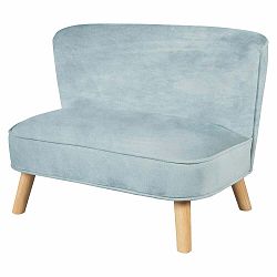 Světle modrá sametová dětská pohovka 70 cm Lil Sofa – Roba