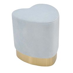 Světle modrá taburetka ve tvaru srdce Mauro Ferretti Heart