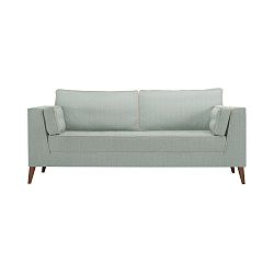 Světle modrá trojmístná pohovka s detaily v krémové barvě Stella Cadente Maison Atalaia Mint