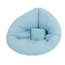 Světle modré dětské rozkládací křesílko Karup Mini Nido