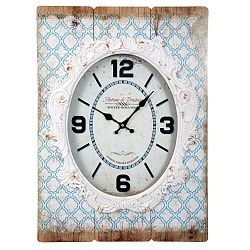 Světle modré nástěnné hodiny Mauro Ferretti Shabby Dream, 42 x 58 cm