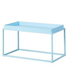 Světle modrý kovový konferenční stolek Intersil Club NY