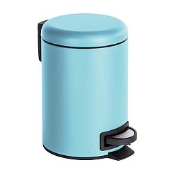 Světle modrý pedálový odpadkový koš Wenko Leman, 3 l