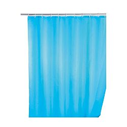 Světle modrý sprchový závěs s protiplísňovou povrchovou úpravou Wenko, 180 x 200 cm