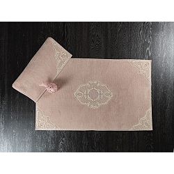 Světle růžová bavlněná předložka do koupelny Confetti Bathmats Perla