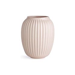 Světle růžová kameninová váza Kähler Design Hammershoi, výška 20 cm