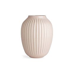 Světle růžová kameninová váza Kähler Design Hammershoi, výška 25 cm