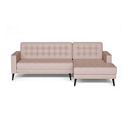 Světle růžová pohovka Corinne Cobson Home Boston, pravý roh