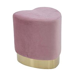 Světle růžová taburetka ve tvaru srdce Mauro Ferretti Heart