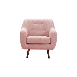 Světle růžové křeslo s tmavými nohami Vivonita Lila