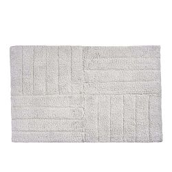 Světle šedá bavlněná koupelnová předložka Zone Classic, 50 x 80 cm