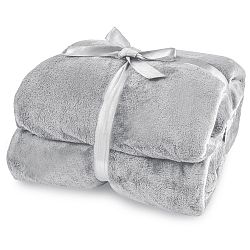 Světle šedá deka z mikrovlákna DecoKing Mic, 220 x 240 cm