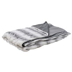 Světle šedá deka z umělé kožešiny InArt, 180 x 150 cm