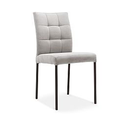 Světle šedá jídelní židle s černými nohami Mossø Callo