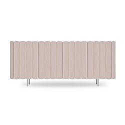 Světle šedá komoda z bukového dřeva HARTÔ Cesar, délka 160 cm