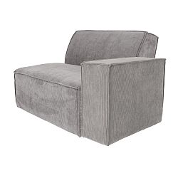 Světle šedá krajní část modulární pohovky s levou područkou Zuiver James