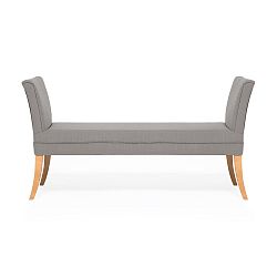 Světle šedá lavice Vivonita Selma Linen, 130 x 67 cm
