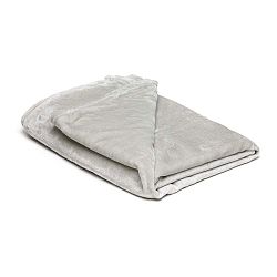 Světle šedá mikroplyšová deka My House, 150 x 200 cm