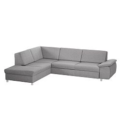 Světle šedá pohovka Florenzzi Savasta s lenoškou na levé straně