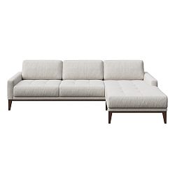 Světle šedá pohovka s lenoškou na pravé straně MESONICA Musso Tufted