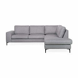 Světle šedá pohovka s lenoškou na pravé straně Scandic Henry