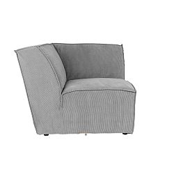 Světle šedá rohová část modulární pohovky Zuiver James