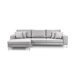 Světle šedá rohová čtyřmístná pohovka Cosmopolitan Design Cartegena, levý roh