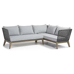 Světle šedá rohová zahradní pohovka pohovka La Forma Relax