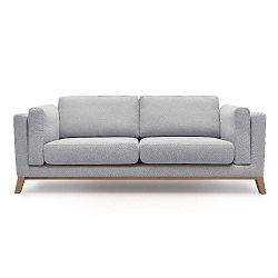 Světle šedá třímístná pohovka Bobochic Paris Seattle