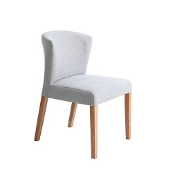 Světle šedá židle s přírodními nohami Custom Form Harvard