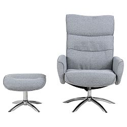 Světle šedé křeslo s podnožkou Actona Westfield Elegance