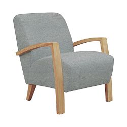 Světle šedé křeslo se světlými nohami Windsor & Co Sofas Luna