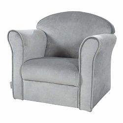 Světle šedé sametové dětské křesílko Lil Sofa – Roba