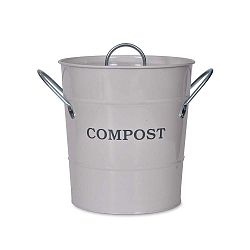 Světle šedý kompostér s víkem Garden Trading Compost, 3,5 l