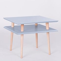 Světle šedý konferenční stolek Ragaba Square, 55 x 55 cm