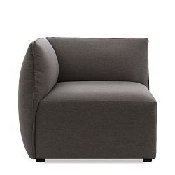 Světle šedý levý rohový modul pohovky Vivonita Cube