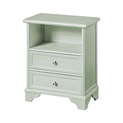 Světle šedý noční stolek se 2 zásuvkami Evergreen House Bed Time