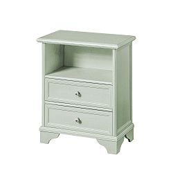 Světle šedý noční stolek se 2 zásuvkami Evergreen House Sleep Well