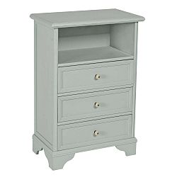 Světle šedý noční stolek se 3 zásuvkami Evergreen House Star