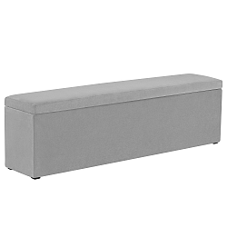 Světle šedý otoman Mazzini Sofas Ancona, 160 x 47 cm