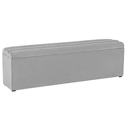 Světle šedý otoman s úložným prostorem Cosmopolitan Design LA, 180 x 47 cm